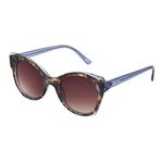 NINE WEST Women's Koko Sunglasses, Blue Tortoise, 50 mm