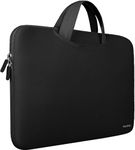 Laptop Sleeve Bag 17 inch, Resistant Neoprene Laptop Sleeve with Handle/Notebook Computer Protective Case Cover/Ultrabook Briefcase Carrying Bag for 17 15.6 Inch Laptop, Computer, Tablet - Black