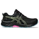 ASICS Women's Gel-Venture 9 Waterproof Running Shoes, 6.5, Black/Lime Green