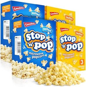 SOL 12pk x 85g Stop 'n' Pop Microwave Popcorn, Salted & Butter Flavoured Pop Corn Kernels, Ready in Minutes Tasty Snack for Family Movie Nights, Easy to Prepare, Ideal for Sharing Fun Moments at Home