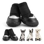 4 Pieces Dog Shoes for Small Dogs,Puppy Dog Boots Paw Protector,Adjustable Washable Non-Slip Dog Shoes,Dog Boots for Injured Paws,Breathable Dog Walking Boots for Puppy,Small Medium Dogs