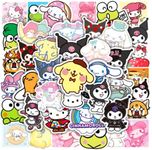 50 PCS Japanese Cartoon Stickers, Kawaii Anime Stickers Vinyl Waterproof Stickers for Laptop Water Bottle Skateboard Cars Bumper Sticker Decals for Kids Teens Girls Adults