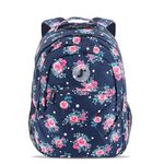 J World New York Unisex-Adult Cornelia Laptop Backpack, Navy Rose, One Size