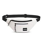 Long Keeper Waist Fanny Pack for Women Men, Waterproof Bum Bag Dog Walking Running Hiking Waist Packs with Adjustable Belt for Sport Travel Outdoor