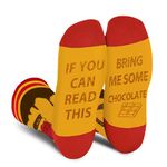 AGRIMONY Funny chocolate Socks for Men And Women Teen Boys-If You Can Read This Bring Me chocolate Funny Fathers Day Birthday Husband Gifts-Novelty Fun Funky Food Crazy Socks-Christmas Stocking