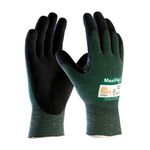 PIP ATG 34-8743/M Medium MaxiFlex Cut, Green Engineered Yarn, Black Gloves, 3-Pack