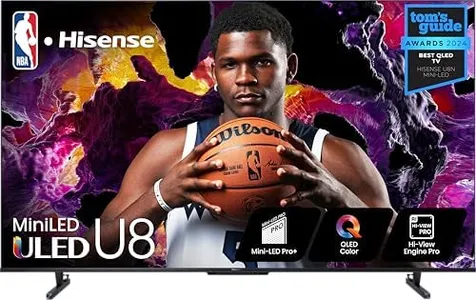 Hisense 55-Inch Class U8 Series Mini-LED ULED 4K UHD Google Smart TV (55U8N, 2024 Model) - QLED, Dolby Vision IQ, Dolby Atmos, Full Array Local Dimming Pro, 144Hz Game Mode Pro, Alexa Compatibility