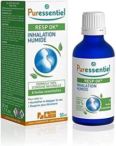 Puressentiel - Repiratoire - Inhalation Humide Resp Ok aux 8 Huiles Essentielles - Formule 100% d'origine naturelle - Aide à respirer plus librement - 50 ml