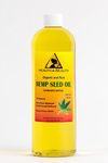 Hemp Seed Oil Refined Organic Carrier Cold Pressed Pure 16 oz, 473 ml