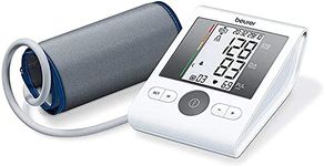 Beurer BM28 Arm Blood Pressure Monitor With Adaptor Comes With Advance Features, Adjustable Cuff,Risk Indicator,Large LCD Display(White)