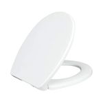 LUXE Bidet Luxe TS1008R Round Comfort Fit Toilet Seat with Slow Close, Quick Release Hinges, and Non-Slip Bumpers (White)