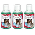 Beaphar Plaque Away Drinking Water Additive Dental Care for Dogs & Cats 3 x 250ml Multipack