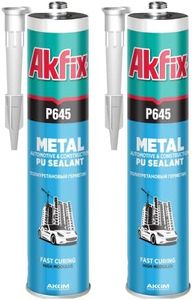 Akfix P645 Seam Sealer Automotive Beige (2x10.1 Oz.) - Urethane Autobody Seam Sealer Adhesive for Metal Joints, RV Roof Sealant, Sandable, Paintable, Fast Curing and Durable Bonding | Beige, 2 Pack
