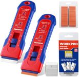 WORKPRO 2-Pack Retractable Razor Scrapers with 182 Metal & Plastic Blades