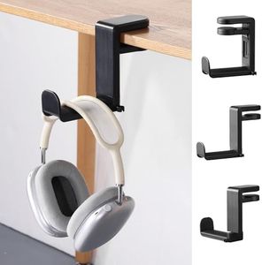 kwmobile Support pour Casque Audio Compatible avec Headset/Overear Headphone - Support pour Écouteurs - Accessoire de Bureau en Plastique - Noir