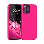 kwmobile Case Compatible with Apple iPhone 12 / iPhone 12 Pro Case - TPU Silicone Phone Cover with Soft Finish - Neon Pink