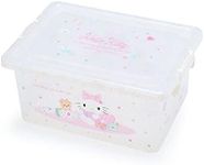 Sanrio 239259 Sanrio Storage Case, Approx. Width 9.8 x Depth 7.1 x Height 4.7 inches (25 x 18 x 12 cm), Polypropylene, Clear, Hello Kitty, Hello Kitty