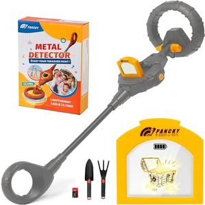 PANCKY Metal Detector for Kids, IP68 Waterproof Automatic Sensitivity Adjustment Underwater Kids Metal Detector Kit with LCD Display 6.6" Search Coil, 1.65lb Lightweight, Gift for Boys & Girls, Black