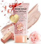 AZURE Rose Gold Hydrating Peel Off Face Mask- Dermatologist Tested - Anti Aging, Toning & Rejuvenating - Removes Blackheads, Dirt & Oils - Real 24K Gold & Rose Hip Oil - 5.07 fl.oz.