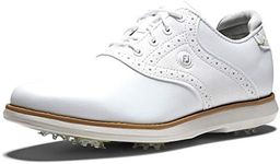 FootJoy Women's Traditions Golf Shoe, White/White, 10