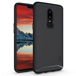 TUDIA DualShield Designed for OnePlus 6 Case, [Merge] Shockproof Military Grade Slim Dual Layer Hard PC Soft TPU Protective Cover for OnePlus 6 Cases - Matte Black