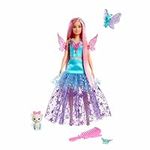 Barbie Doll with 2 Fantasy Pets & Dress, Barbie “Malibu” Doll from Barbie A Touch of Magic, 7-inch Long Hair