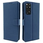 Pikkme Mi Redmi Note 11 / Note 11s Flip Cover | PU Leather Finish | 360 Protection | Wallet & Stand | Strong Magnetic Flip Case for Mi Redmi Note 11 / Note 11s (Blue)