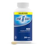 One A Day Multivitamin for Men - Daily Vitamins For Men-Men's Multivitamin With Vitamin A, Vitamin C, Vitamin D and Zinc for Immune Support, Vitamin E, B12, Magnesium, Lycopene Calcium, 250 tablets