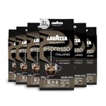 Lavazza, Espresso Italiano Classico, Ground Coffee, 6 Packs of 250g, Ideal for Moka Pot or Filtered Coffee, Sweet & Aromatic Taste, Intensity 5/10, Flowery & Fruity Notes, 100% Arabica, Light Roast