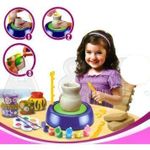 Pottery Wheel Battery Operated with Clay Learning and Education Toys Game Multicolor for Kids Boys and Girls