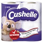 Cushelle Cushelle Toilet Tissue Roll, White - Pack of 4, 1 Grams