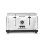 Morphy Richards Venture Brushed 4 Slice Toaster - Brushed Stainless Steel - Defrost Setting - High Lift Feature - 240130