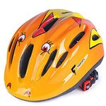 FABSPORTS Kid's Light Weight Bicycle/Bike Adjustable Size Superior Ventilation Safety Helmet for Cycling/Skating/Skate Boarding (Orange, 5-12 Years)