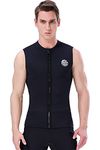 Wetsuit Vest Men 3mm Neoprene top Sleeveless Jacket for Men Diving Surfing Swimming Sailing M Size