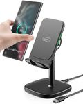 INIU Wireless Charger Stand, 15W Fast Wireless Charging Stand, Adjustable Angle Charger Dock Phone Holder, Wireless Charging Station Compatible with iPhone 16 15 14 13 12 11 Pro/Max Samsung S22 S21