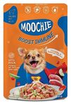 PETS EMPIRE Moochie Wet Dog Food, Grain Free Gavy Meal, Boost Immune with Duck Meat, Cranberries, Goji Berries and Green Apples, High Protein Gravy Foods for Dogs, Puppy (85g X 24)