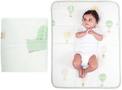 Nintara Baby Landing Mat – Soft Organic Cotton Waterproof Baby Mat for Tummy Time, Play & Naps, Portable & Foldable for Home or Travel, Hypoallergenic, Multi-Purpose Baby Shower Gift, 24” x 30”