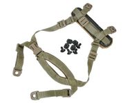 FMA TB269 4 Points Tactical Helmet Accessories Retention System Chin Strap with Bolts and Screws for Mich ACH Fast IBH Helmet tan