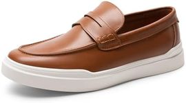 Bruno Marc Men's Loafers & Slip-Ons Shoes | Comfortable Lightweight Men's Casual Dress Shoes | Classic Penny Loafers,Size 8,Brown-1,SBLS2406M-NEW