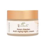 Kaumudi Kesar Chandan Anti-Aging Night Cream | Made with Shata Dhauta Ghrita (100 Times Washed Ghee) | For Women and Men | Handmade with Natural Ingredients | For Signs of Aging, Fine Lines, Wrinkles | Reduces Sun Damage & Pigmentation | Hydrate & Moisturizes | All Skin Types | No Artificial Color | No Artificial Fragrance | Sulphate, Paraben & SLS free | 40 GM / 1.41 fl Oz