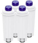 4PACKS Water Filter for Delonghi Replacement Coffee Machine Water Filter with Activated Carbon Softener for De'Longhi ECAM, ETAM, EC, BC Series