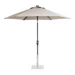 KETTLER 2.5m Wind Up Parasol with tilt Grey frame and Stone Canopy