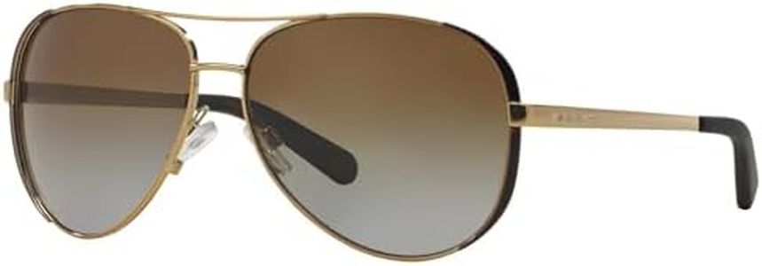 Michael Kors Women's Chelsea 1014T5 59 Sunglasses, Gold/Dark Chocolate Brown/Browngradientpolarized