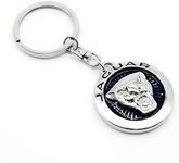 ARKOSKNIGHT Creative Car Logo Keychain for Car 3D Chrome Metal Alloy Key Chain Gifts for Women and Men Keyring, Jagvar Black