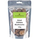 Dried Whole Shiitake Mushrooms 100g by Manor Springs