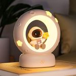 Wetry Kids Night Light Baby Bedroom Night Lamp Rechargeable Bedside Lamp Toddlers Astronaut Nightlight Gifts for Boys