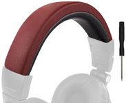 SOULWIT Protein Leather Headband Cover for Audio Technica ATH M50, M50X, M50XWH, M50XBT, M50XBT2, M50S/LE Headphones, Replacement Headstrap Pad Repair Part (Burgundy)