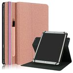 DINGGUAGUA 10.1 Inch Tablet Case Universal,Folio Cover For All 9 10 11" Tablet,Case Compatible with Lenovo/Samsung/Huawei/TECLAST/Fusion 5,Rose gold