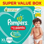 Pampers Diaper Pants Super Value Box, Extra Large, Pack of 144 for Kids