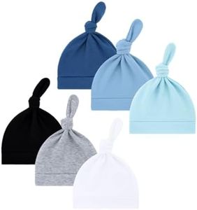 BBPIG Unisex Baby Adjustable Knot Hat Cotton Soft Cute Knit Hat Cap (US, Age, 0 Months, 6 Months, Color604)